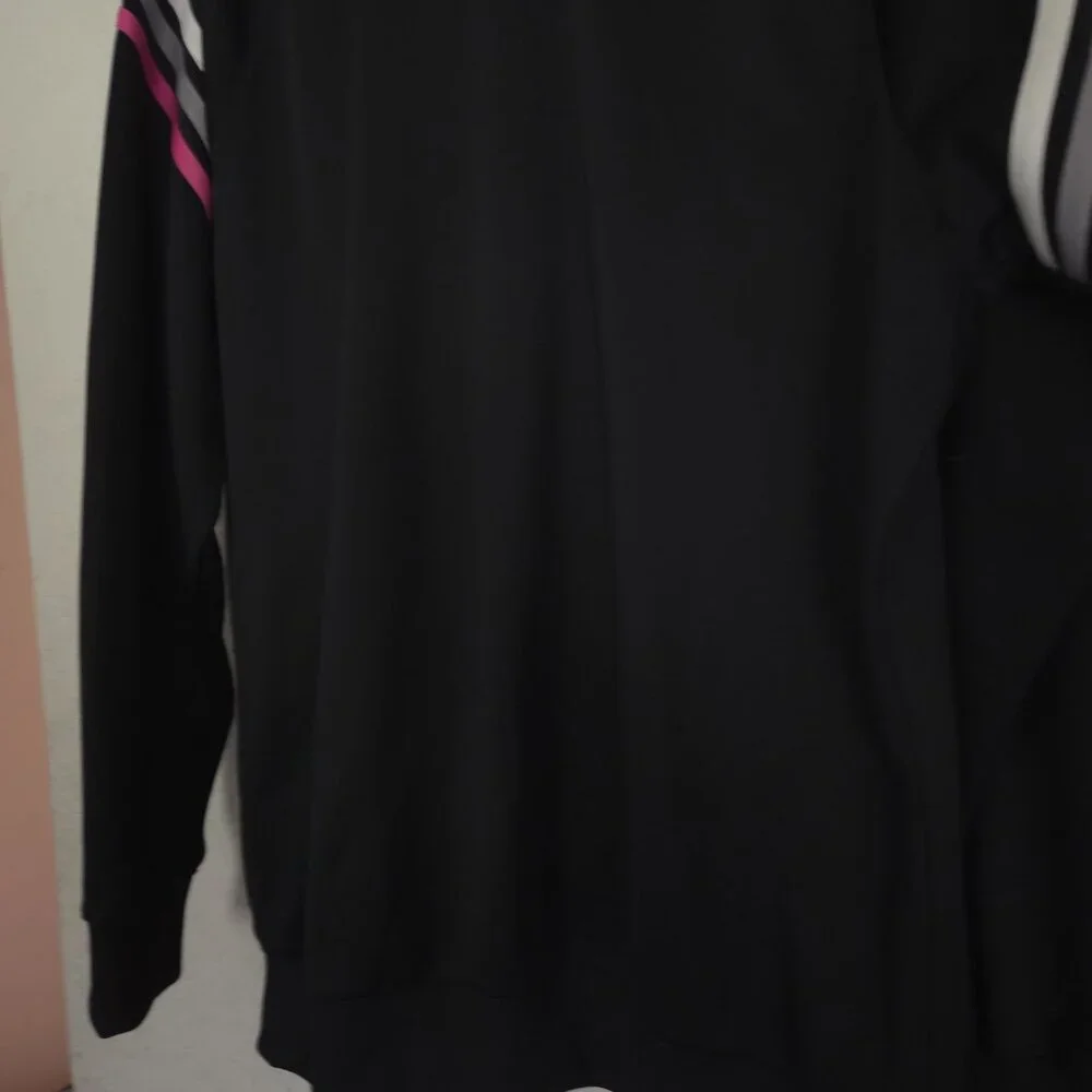 Adidas Essentials Warm-Up Slim 3 Striped Track Jacket Size XL - Black / Pink - Picture 8 of 8